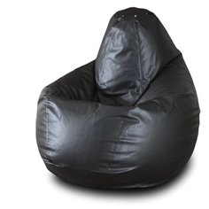 Пазитифчик кресло-груша однотонная 03 черный матовый искусственная кожа