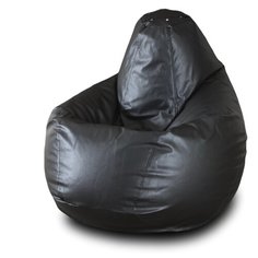 Пазитифчик кресло-груша однотонная 02 черный матовый искусственная кожа