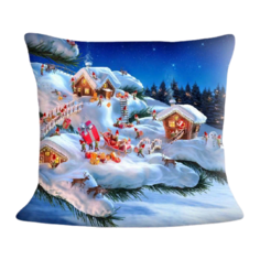 Подушка декоративная Сирень Рис. 13, 40 х 40 см синий