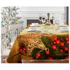 Скатерть Сирень Звезды и брусника 120х140 см мультиколор