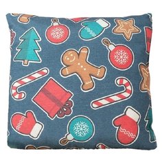 Подушка декоративная Традиция Пряник, 40х40 см синий/белый