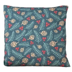Подушка декоративная Традиция Новогодняя фантазия, 40х40 см синий/белый