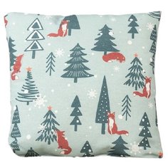 Подушка декоративная Традиция Зимний лес, 40х40 см голубой/белый