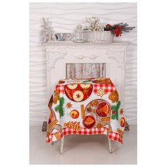 Салфетка DomoVita Пряничный Домик 4429831 150х180 см красный