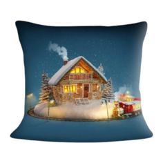 Подушка декоративная Сирень Рис. 15, 40 х 40 см синий