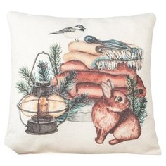 Подушка декоративная Традиция Зайчик, 40х40 см белый