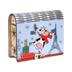 Роза Ветров Шкатулка-книга Коровки 5198882 голубой