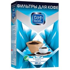 Одноразовые фильтры для капельной кофеварки Top House Неотбеленные Размер 1х4 100 шт.