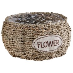 Кашпо Доляна Цветы 21 х 21 х 10,5 см коричневый