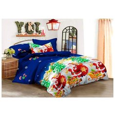 Постельное белье 2-спальное Бояртекс Galla XG(7164), полисатин, 70 х 70 см белый/синий