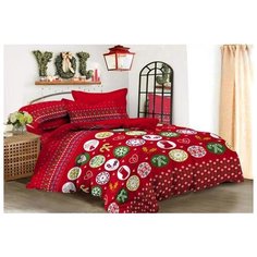 Постельное белье 2-спальное Бояртекс Galla SH(7060), полисатин, 70 х 70 см красный