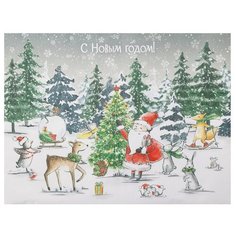 Салфетка Доляна С Новым Годом 4469463 30х40 см серый