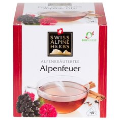 Чай травяной Swiss Alpine herbs Alpine fire в пирамидках, 14 шт.