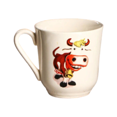 Керамика ручной работы Кружка Коровка 5199080 300 мл белый