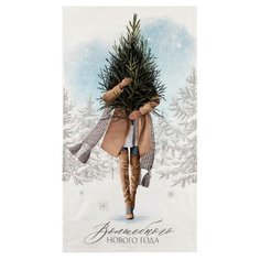 Этель полотенце Волшебного Нового Года (5135266) кухонное 40х73 см белый/голубой