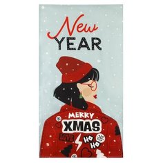 Этель полотенце New year кухонное 40х73 см голубой/красный