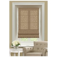 Римская штора Эскар Эмоджи (коричневый), 60х160 см