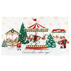 Этель Полотенце Счастливого Нового года! кухонное 40х73 см белый/зеленый