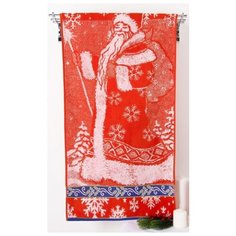 ДМ-Люкс полотенце Holiday comes to us банное 50х90 см красный