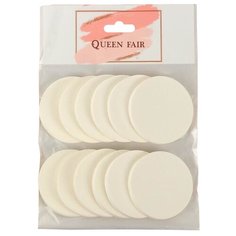 Набор спонжей Queen fair Круг, 12 шт. белый