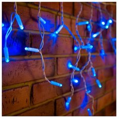 Гирлянда NEON-NIGHT Бахрома (Айсикл), 48 LED, 180х50 см, 48 ламп, синий/белый провод