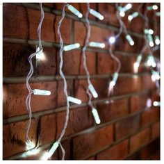 Гирлянда NEON-NIGHT Бахрома (Айсикл), 76 LED, 240х60 см, 76 ламп, белый/белый провод