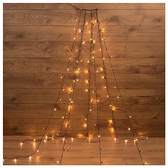 Гирлянда NEON-NIGHT Елочная гирлянда с кольцом, 105 LED, 7 нитей по 150 см, 105 ламп, теплый белый/зеленый провод