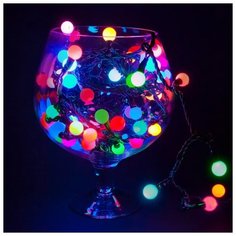 Гирлянда NEON-NIGHT 303-509-6, 80 ламп, разноцветный/темно-зеленый провод