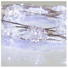 Гирлянда NEON-NIGHT Снежинки, 20 LED, 200 см, 20 ламп, белый/прозрачный провод
