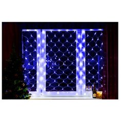 Гирлянда NEON-NIGHT Сеть, 150 LED, 150х150 см, 150 ламп, синий/прозрачный провод