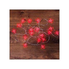 Гирлянда NEON-NIGHT Звездочки 280 см 20 LED, 20 ламп, красный/прозрачный провод