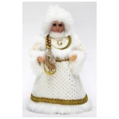 Фигурка Triumph Nord Снегурочка в шубе и шапке 30 см (84663) белый с золотом