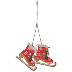 Подвеска House of seasons Коньки (83248) 10 см, красный