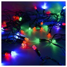 Гирлянда FunRay Нить Рис 500 см, 40 ламп, разноцветный/черный провод