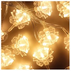 Гирлянда Сноубум Колокольчики 381158 300 см, 15 ламп, теплый белый/бесцветный провод