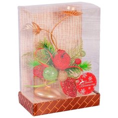 Подсвечник Зимнее волшебство Яблочки 17 см