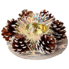 Подсвечник Зимнее волшебство Мишура 4 см