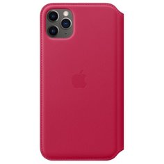 Чехол-книжка Apple Folio кожаный для iPhone 11 Pro Max малиновый