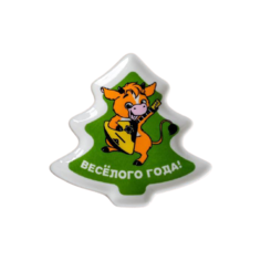 Подставка для чайных пакетиков Дорого внимание Веселого года 4964645 зелeный