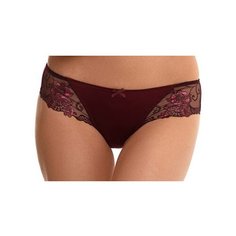 Laete Трусы бразилиана с кружевом, размер XL(50), бордовый