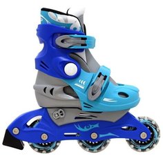 Раздвижные роликовые коньки Black Aqua РА-101 р. 26-29