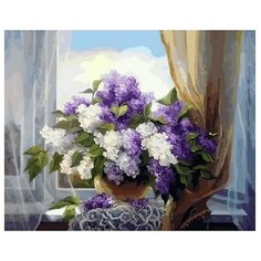 Paintboy Картина по номерам "Сирень на окне" 40х50 см (GX8260)