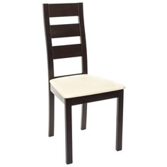 Стул Woodville Kirill, дерево/искусственная кожа, цвет: венге/бежевый