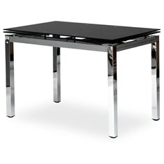 Стол кухонный TetChair Campana 346, раскладной, ДхШ: 110 х 74 см, длина в разложенном виде: 170 см, хром/черный