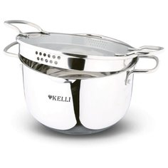Кастрюля Kelli KL-4268-22 4.7 л, серебристый