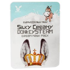Elizavecca Маска тканевая Silky Creamy Donkey Steam Cream с паровым кремом, 25 мл