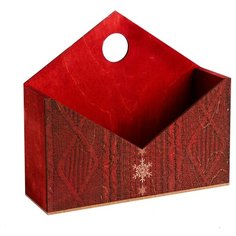 Кашпо Дарите счастье Вязка 20.5 × 18 × 6 см, красный