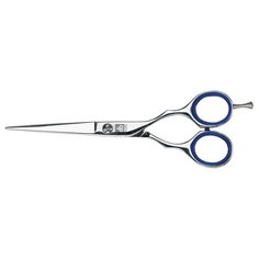 Прямые ножницы парикмахерские DEWAL Profi Step 2433/5 5", серебристый/синий