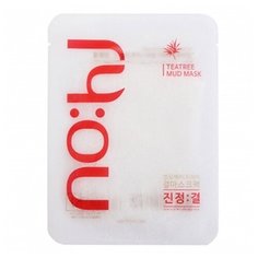 No:hj Texture Mask pack Teatree and Mud тканевая маска для лица чайное дерево и глина, 25 г Nohj