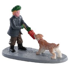 Фигурка Lemax композиция Борьба за подарок 7 см бежевый/серый